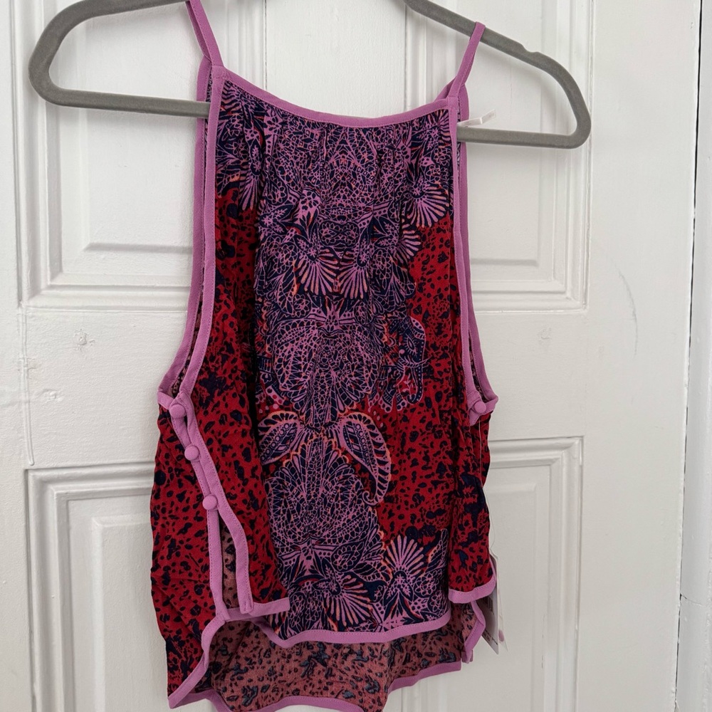 Free People Patterned Tank Top Size M